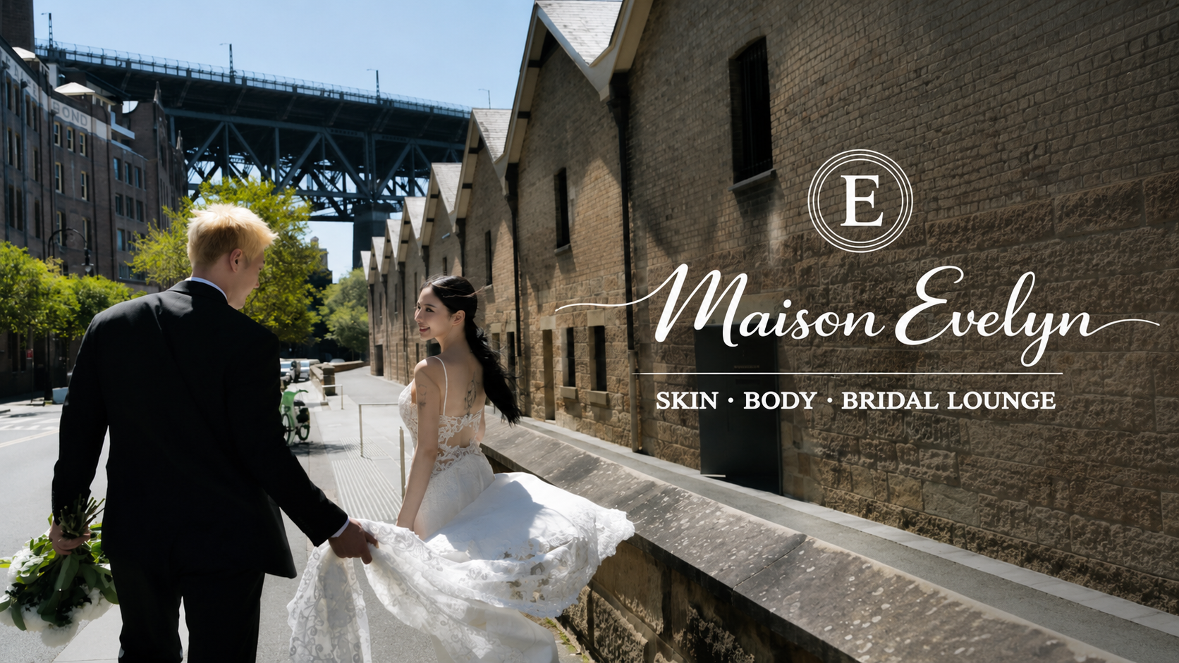 Maison Evelyn bride and groom